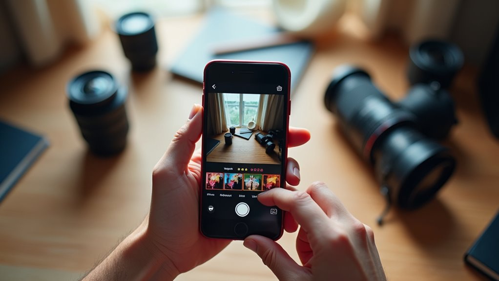 edycja filtrów sterowana gestami