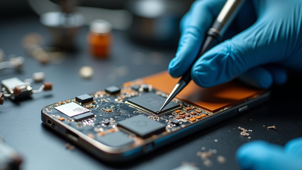 Naprawa płyty głównej w iPhonie po użyciu nieoryginalnej ładowarki